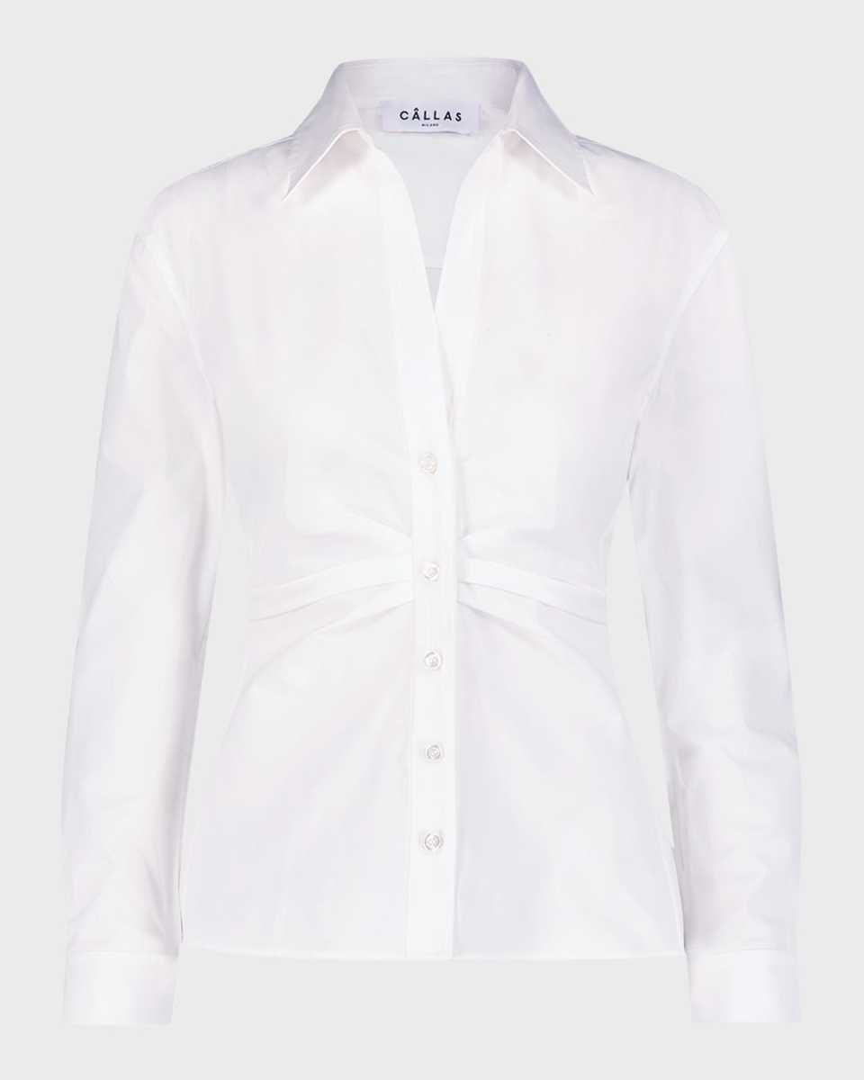 Savile Pleated Button-Down Shirt
