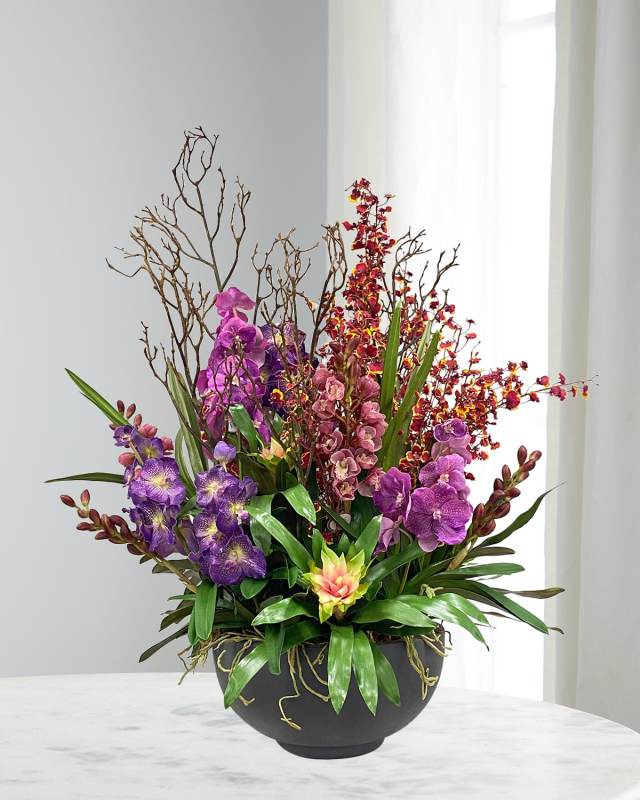 Vanda Orchid Plant in Bowl