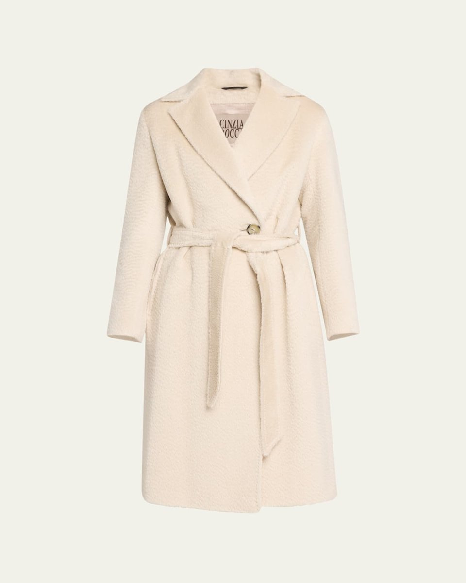 Single-Button Alpaca Wool Coat