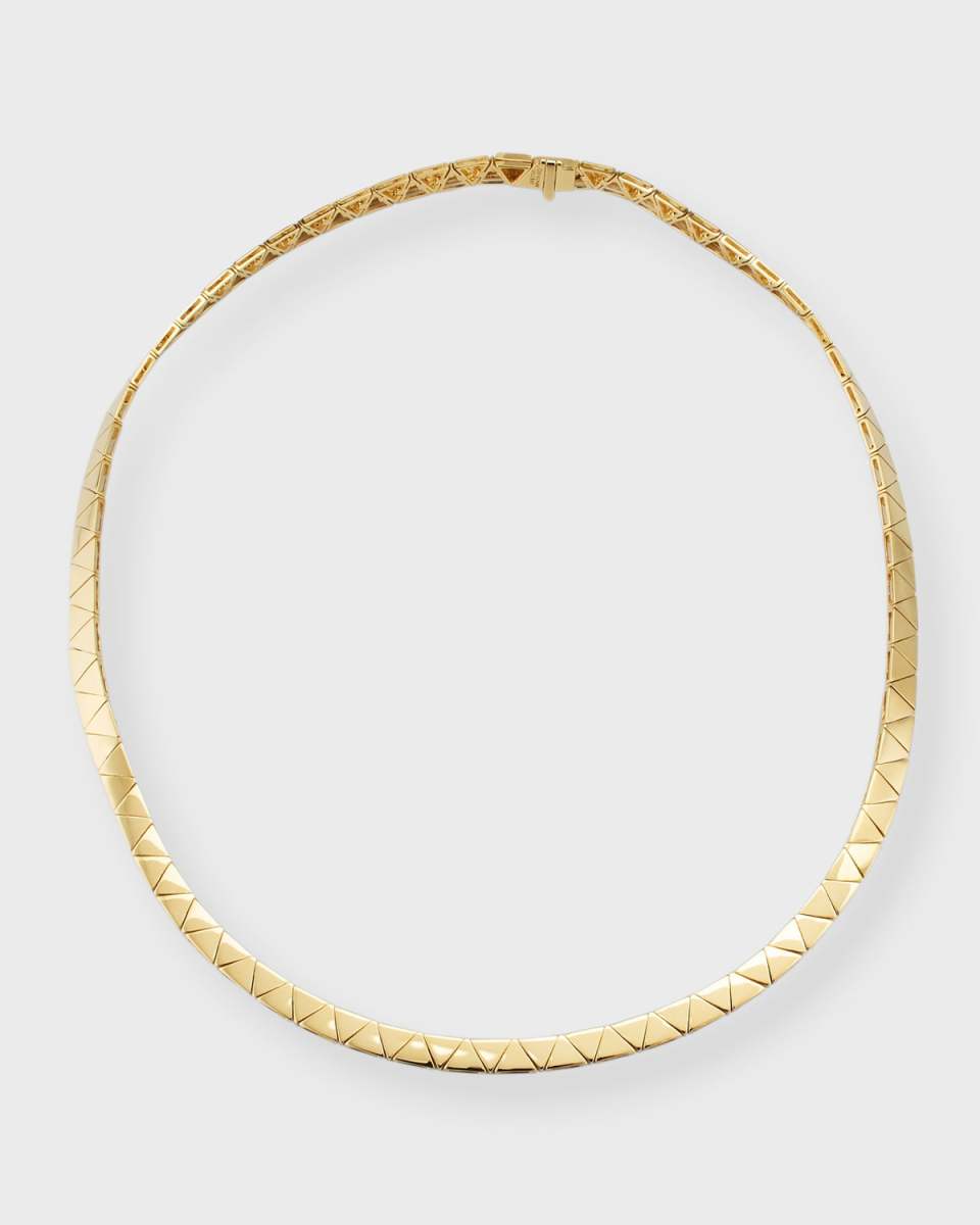 18K Yellow Gold Thin Plain Cleo Choker