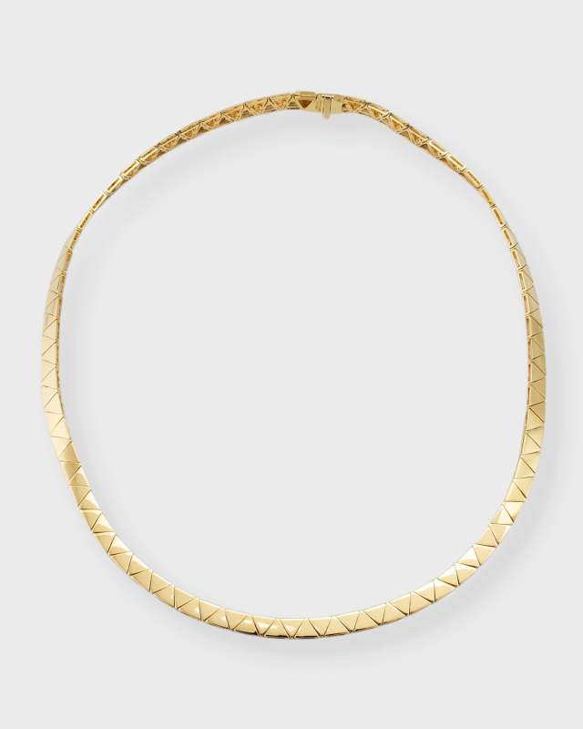 18K Yellow Gold Thin Plain Cleo Choker