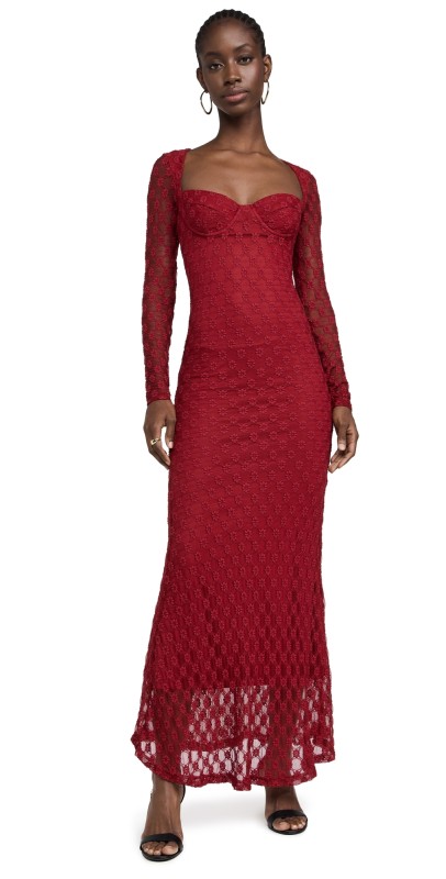 BARDOT Avah Dress Deep Red