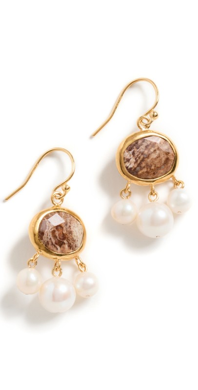 Chan Luu Jasper Earrings Red Zebra