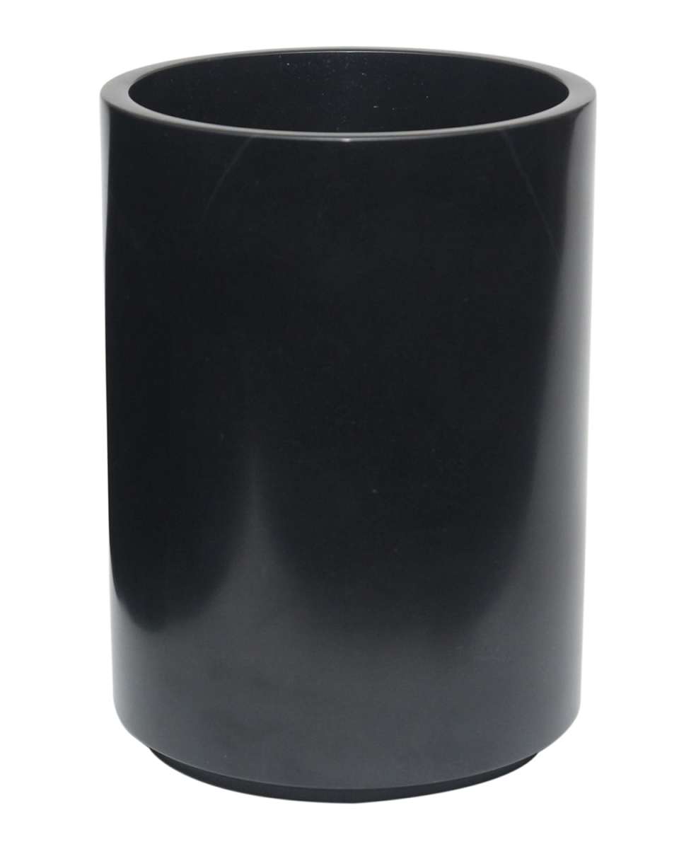 Eris Collection Jet Black Wastebasket with Liner