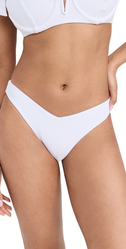 Beach Riot Vanessa Bikini Bottoms White