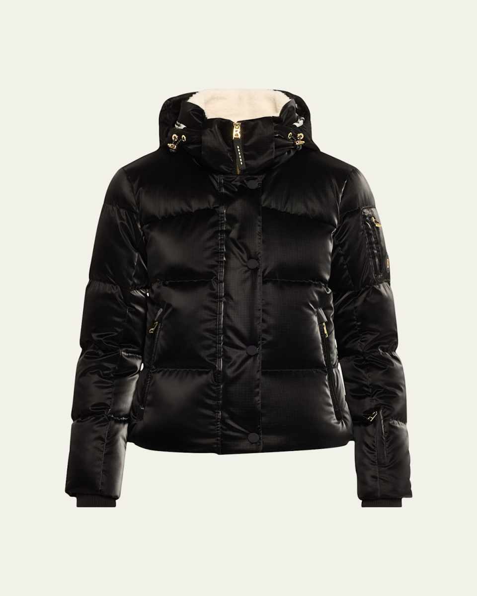 Hella Quilted Down Puffer Jacket with Removable Hood
