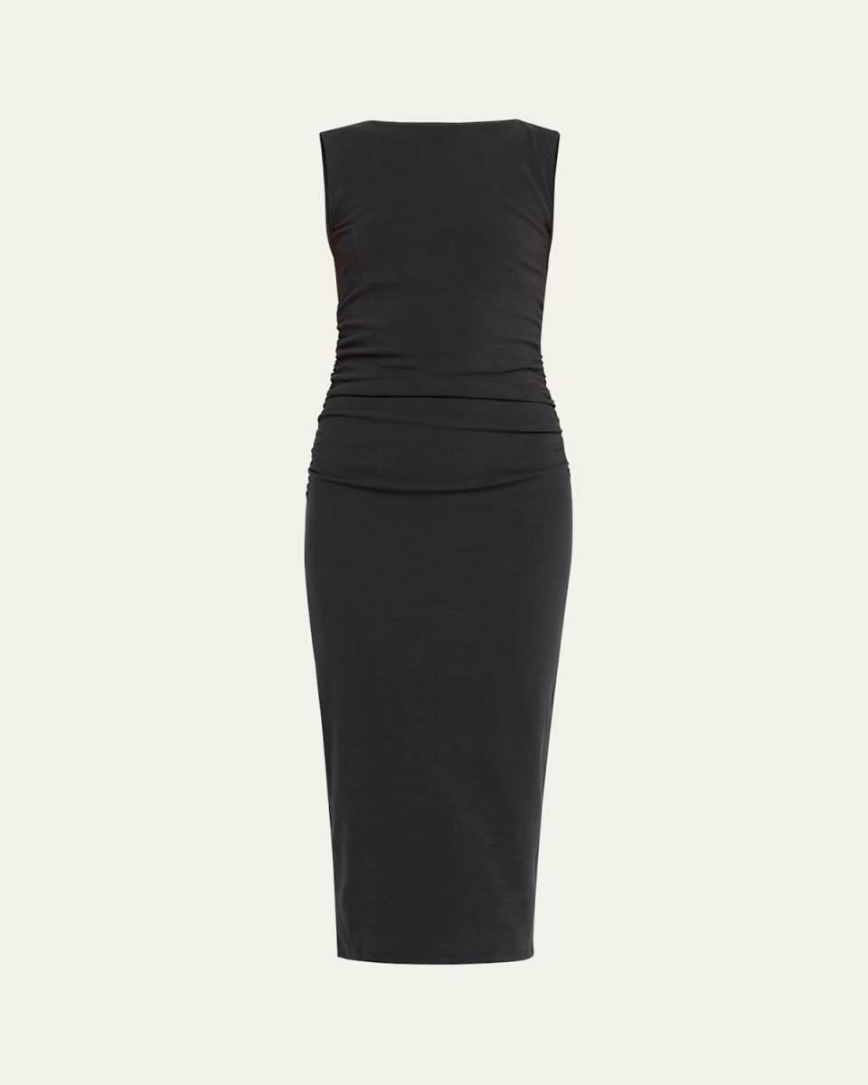 Charissa High-Neck Midi Dress
