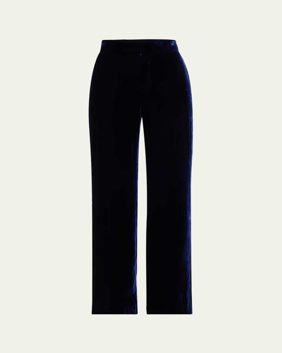 Andrea Velvet Straight Leg Trousers