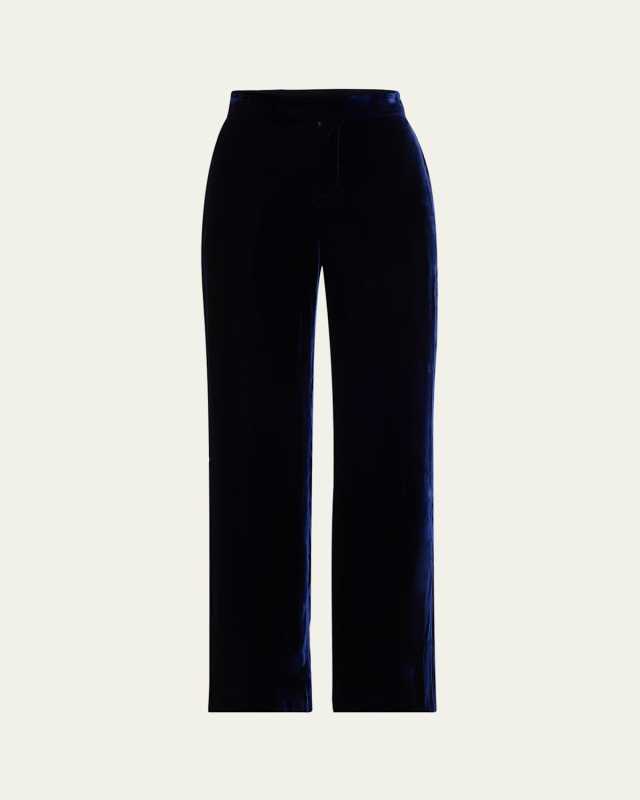 Andrea Velvet Straight Leg Trousers
