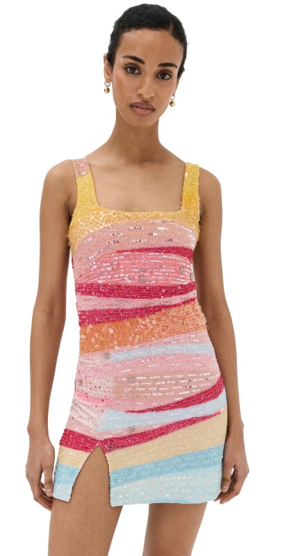 STAUD Le Sable Dress Sunset