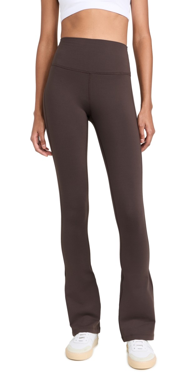 Splits59 Raquel High Waist Supplex Flare Leggings 30 Dark Chocolate