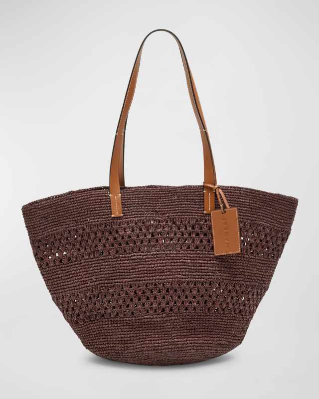 Woven Basket Tote Bag
