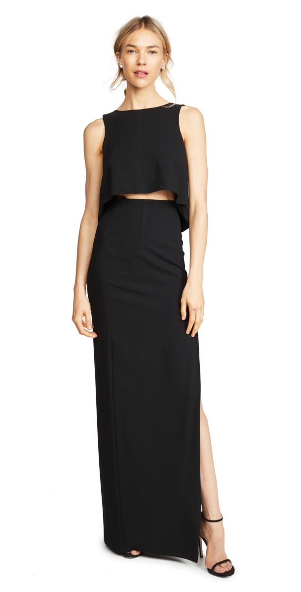 Black Halo Kacie 2 Piece Maxi Dress Porcelain