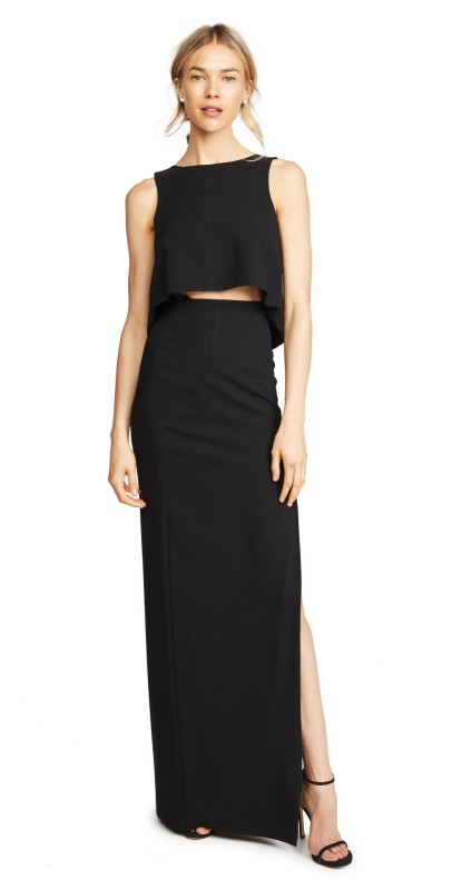 Black Halo Kacie 2 Piece Maxi Dress Porcelain