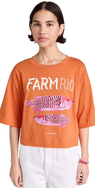 FARM Rio FARM Rio Box Cut T-Shirt Orange