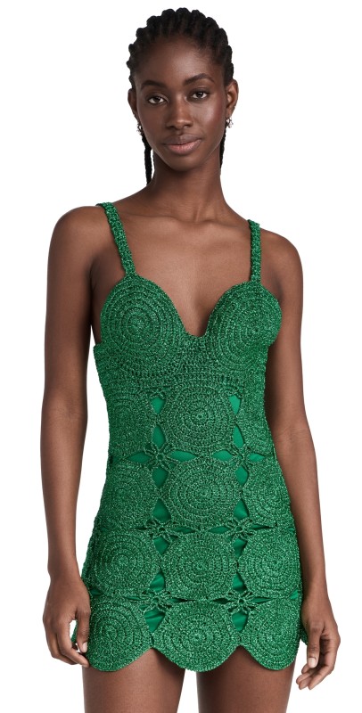 SIMONMILLER Beep Beep Mini Dress Gummy Green