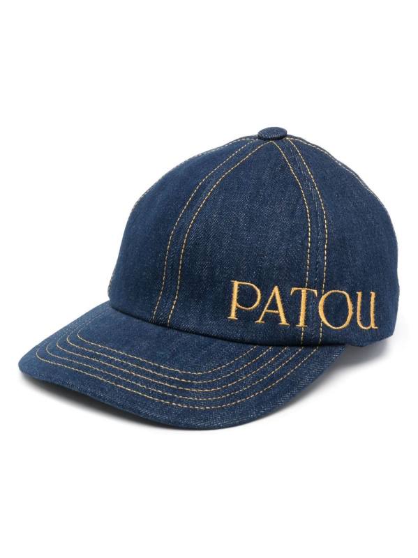 logo-embroidered denim cap