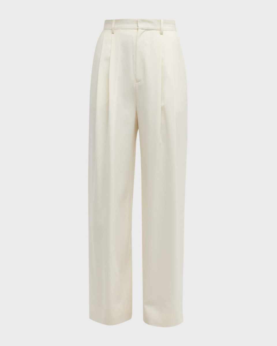 Cecily Pleated Wide-Leg Pants