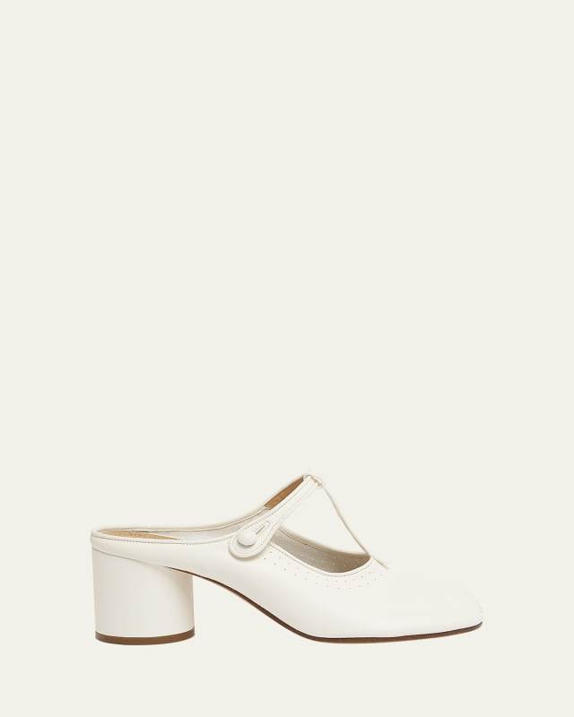 Tabi Leather Split-Toe Mary Jane Mules
