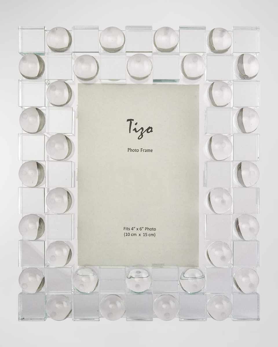 Crystal Sphere/Square Frame, 4" x 6"