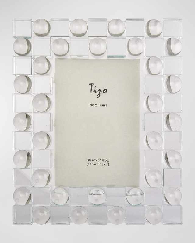 Crystal Sphere/Square Frame, 4" x 6"