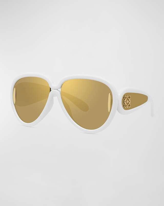 Anagram Mirrored Acetate Round Sunglasses