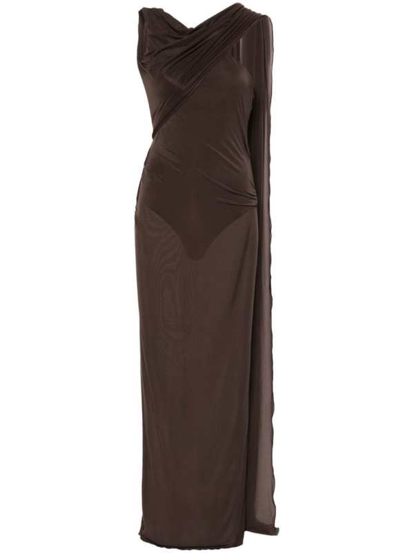 halterneck open-back maxi dress
