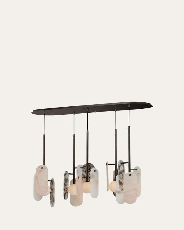 x Nina Magon design from Studio M Megalith 5-Light Pendant Various Stone