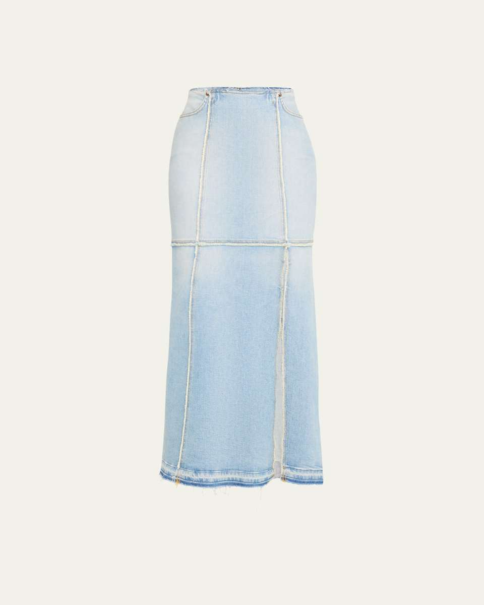 Denim Column Maxi Skirt