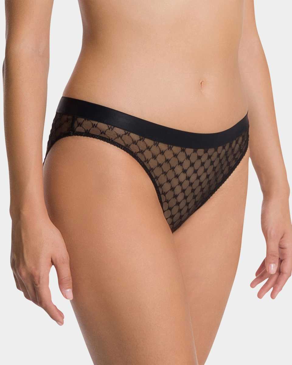 Sheer Logo-Embroidered Bikini Brief