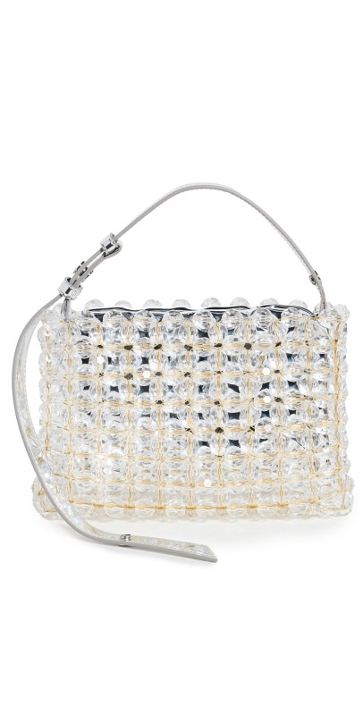 SIMONMILLER Crystal Mini Puffin Handbag Clear