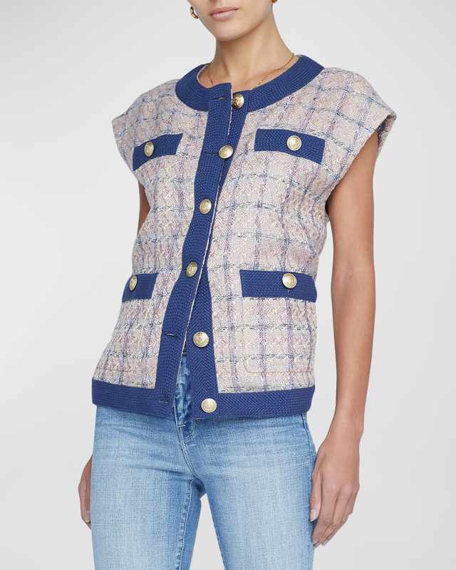 Laurel Oversized Tweed Vest