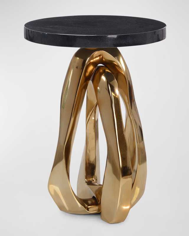 Kaari Goldtone Side Table