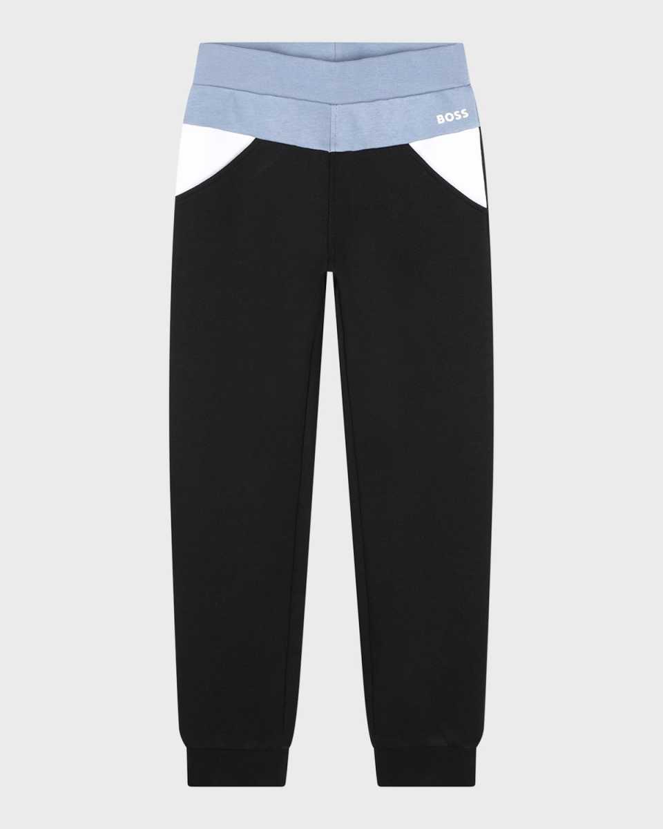 Boy's Color Block Logo-Print Joggers, Size 14-16