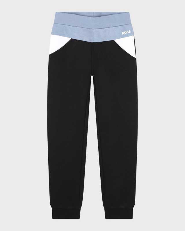 Boy's Color Block Logo-Print Joggers, Size 14-16