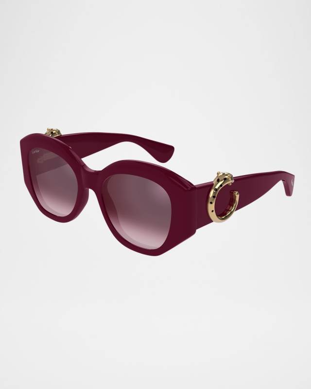 C-Logo Acetate Butterfly Sunglasses
