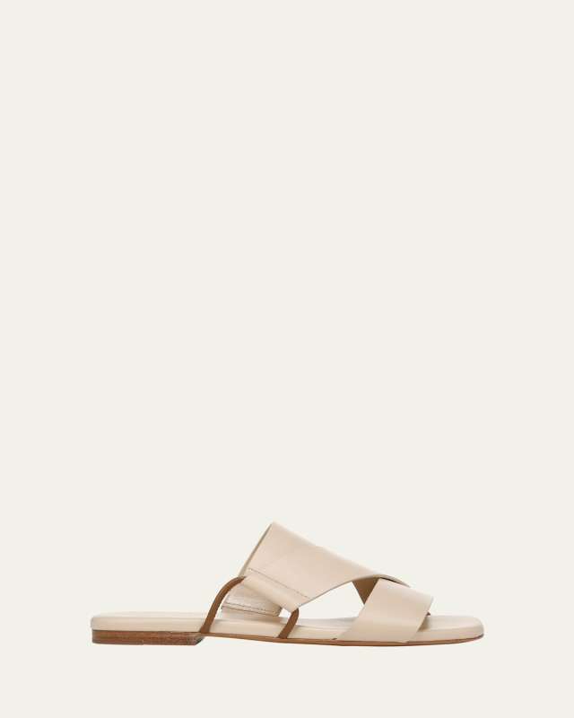 Dylan Asymmetrical Leather Flat Sandals