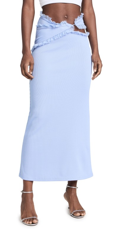 Christopher Esber Carina Interlinked Long Skirt Cornflower