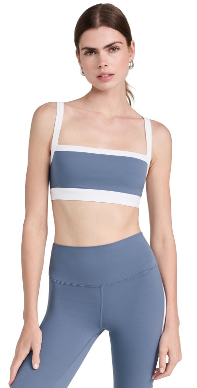 Splits59 Monah Rigor Bra Steel Blue/White