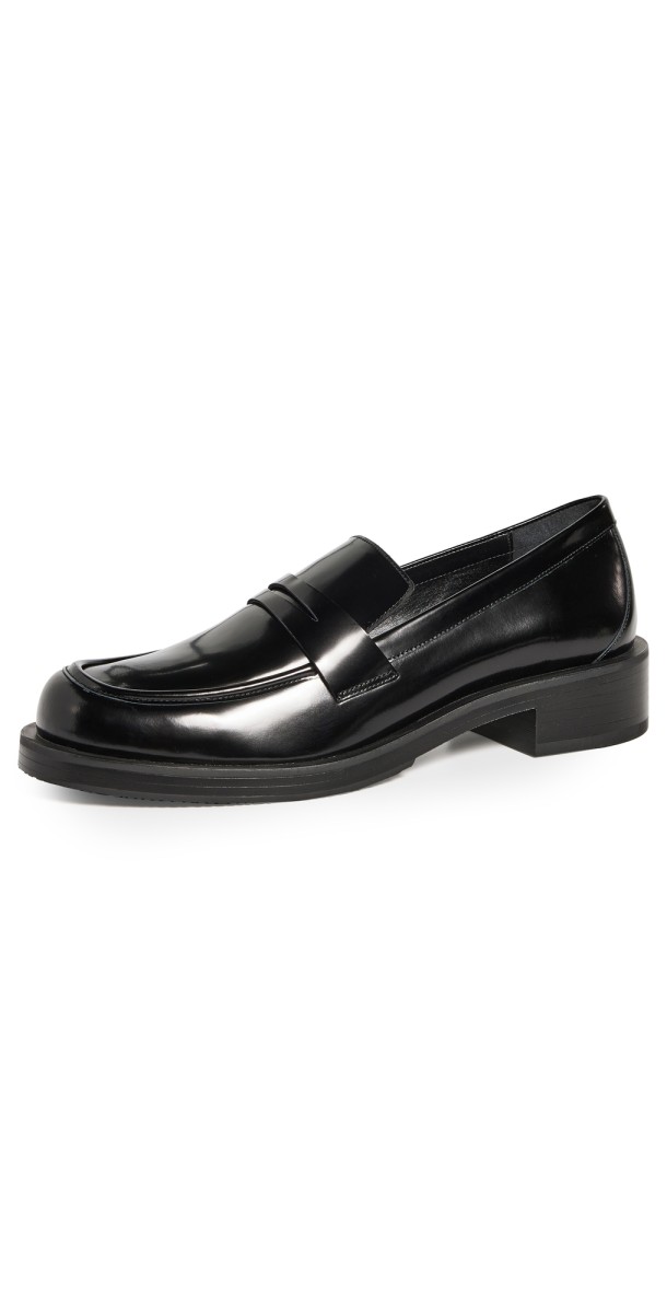 Stuart Weitzman Palmer Bold Loafers Black