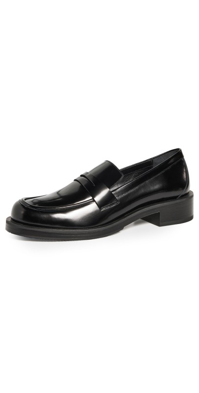 Stuart Weitzman Palmer Bold Loafers Black