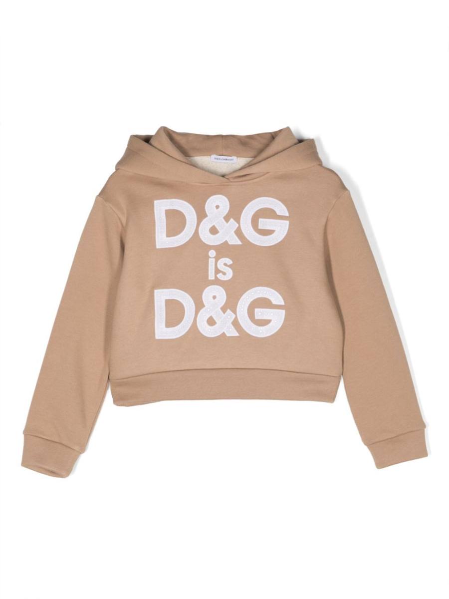 logo-print rhinestone-embellished hoodie