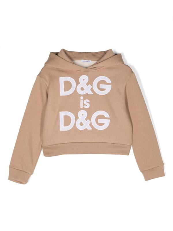 logo-print rhinestone-embellished hoodie