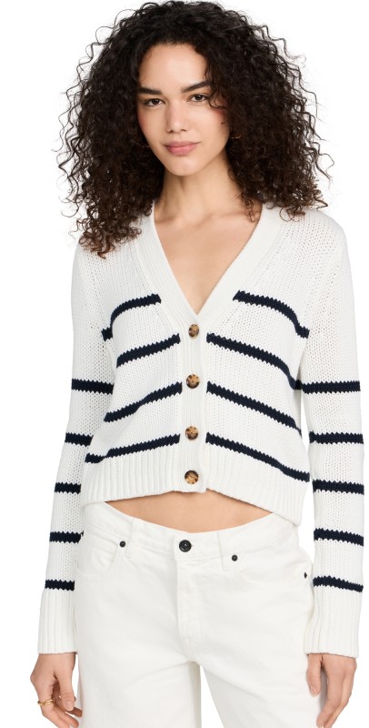 La Ligne Mini Marina Cardigan Cream/Navy