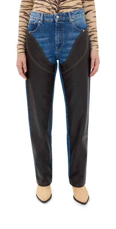 Stella McCartney Mid Blue Altermat Eyelet Detailed Chap Jeans Multicolor 3