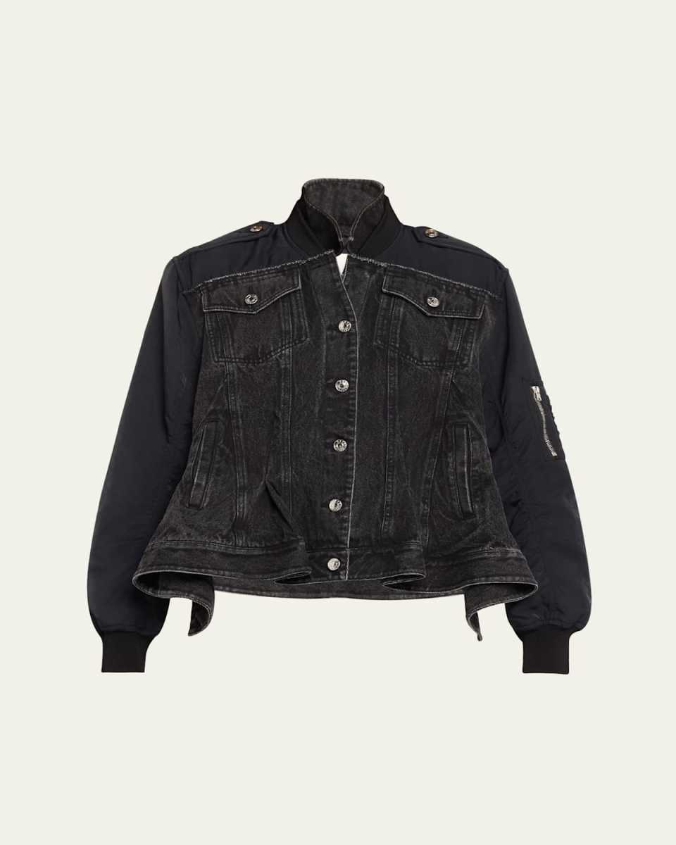 Combo Denim Flight Jacket