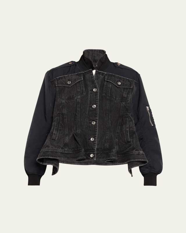 Combo Denim Flight Jacket