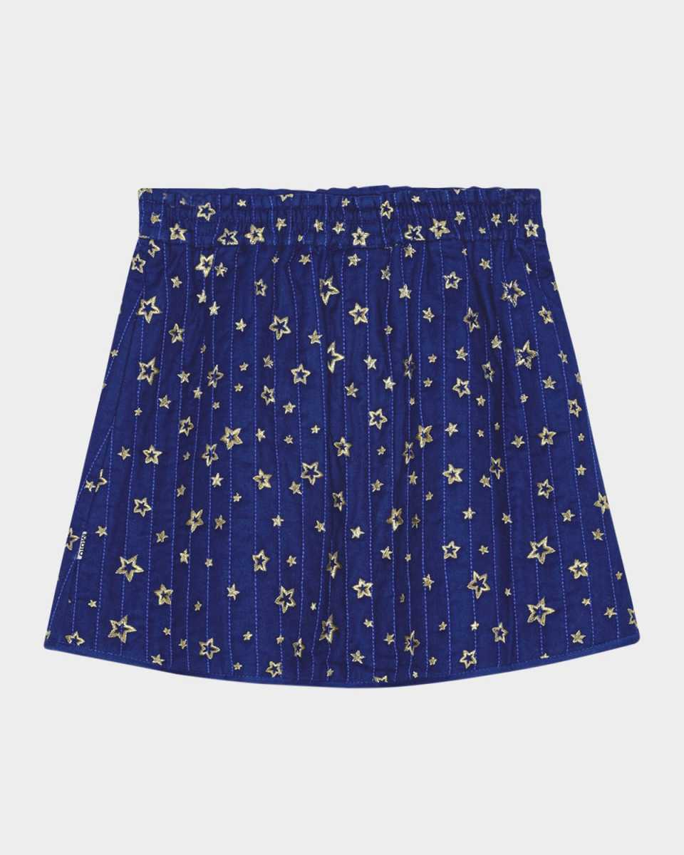 Girl's Benedicte Star Embroidered Skirt, Size 7-12