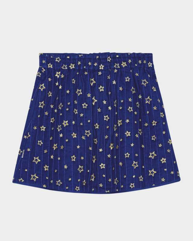 Girl's Benedicte Star Embroidered Skirt, Size 7-12