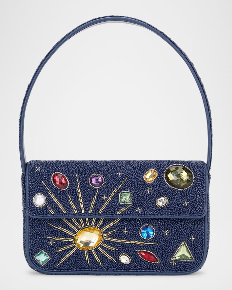 Tommy Flap Beaded Shoulder Bag